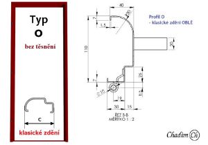 Ocelová zárubeň pro běžné zdění - typ O